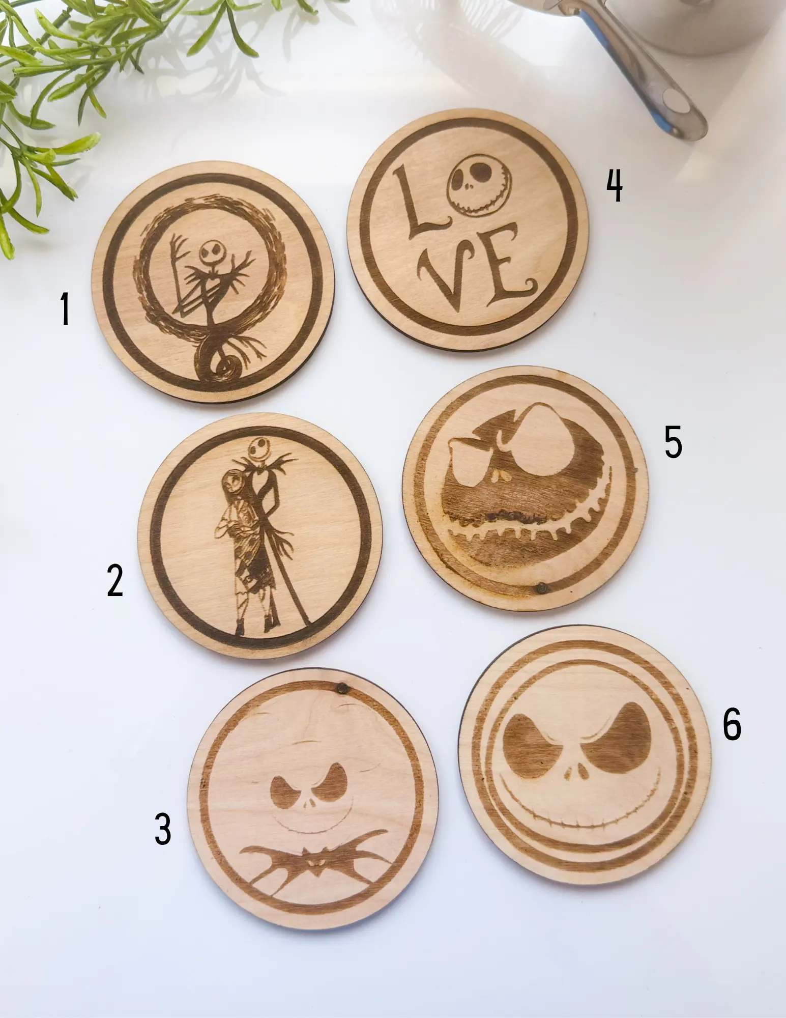 Nightmare Before Christmas Wood Coasters