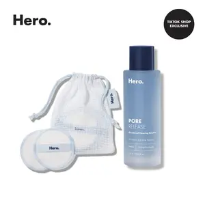 Hero Pore Release Toner with Reusable Cotton Rounds Bundle
