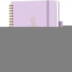 A5 Undated Weekly Planner Notebook, To Do List Organizer with Goal & Habit Tracker, Spiral Bound Weekly Schedule Planner for Work, Study & Personal Productivity (Purple)