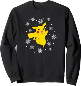 Pokemon Holiday Pikachu Snowflakes Sweatshirt KR