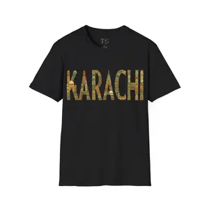Karachi Architectural Tee, City Love Tee, Travel Gift, Casualwear, Unique Design, Soft Cotton Shirt, Gift for Him/Her