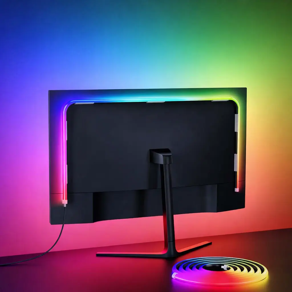 Skydimo PRO Side-Glow LED Strip Lights, One-Piece Screen Sync Strip for Flat-Back Monitors