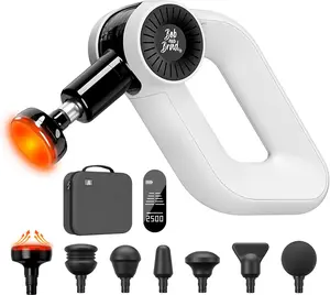 BOB AND BRAD D6 Pro Plus Massage Gun with Heat Therapy, 90 Degree Adjustable Deep Tissue Percussion with 16mm Amplitude, Comfort Professional Muscle Massager Gun for Athletes, Gifts Quiet Electric Handheld Massager, FSA and HSA Eligible