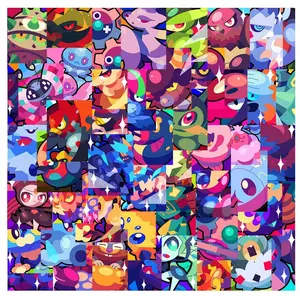 Pokemon Series Sticker, 80pcs/pack Waterproof Self Adhesive Decor Paper, Decor Sticker for Gift Greeting Card Water Bottle Laptop Phone