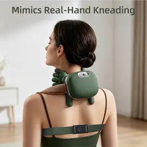 [Summervibes]Portable Electric Neck & Shoulder Massager, Cordless 3D Kneading Massager with Adjustable Modes, Rechargeable Home Relaxation Tool for Daily Use, Great Gift Idea Silicone Durable