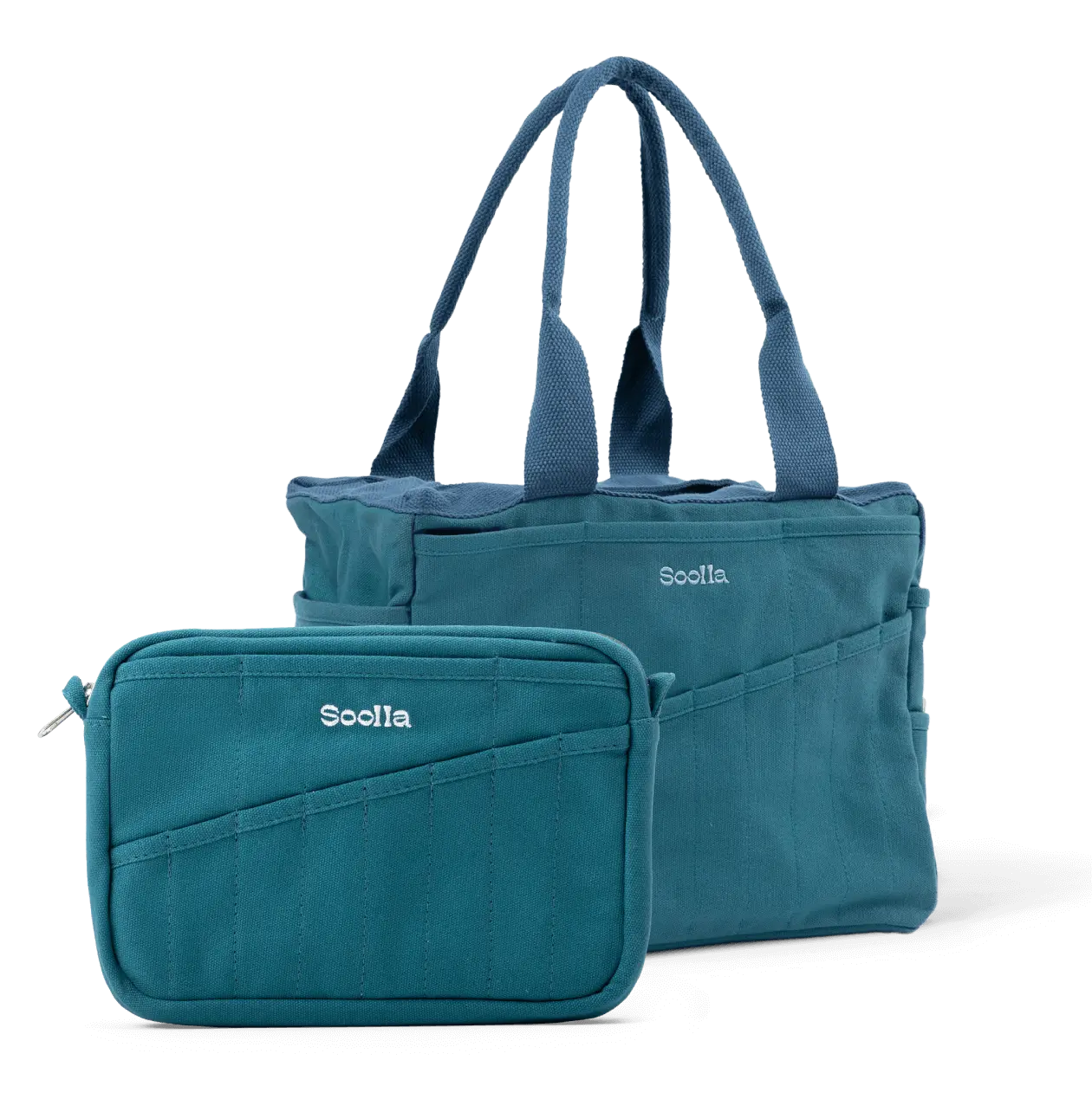 Soolla Studio Bag + Pouch Bundle, Aquamarine