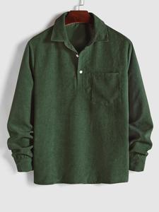 men's plain shirt for spring, work shirt for men, regular fit streetwear pocket top for fall winter, plain shirt, longsleeves knitted shirt, casual mens clothing, trendy clothes, gifts for dad, menswear, long sleeve shirts, casual longsleeves collared