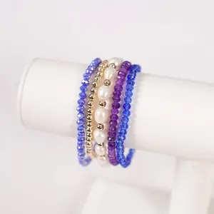 Blue Spring Bracelet Stack