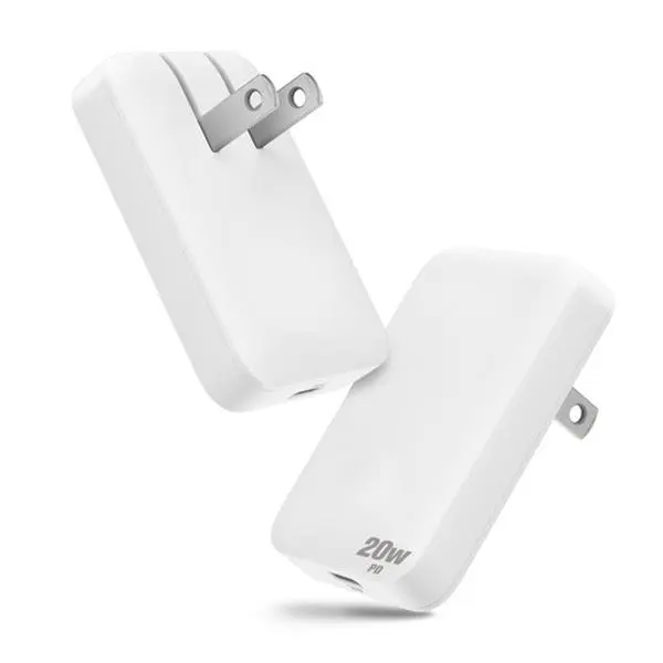 20W Ultra-Thin USB-C PD Fast Portable Charger, Foldable pins Wall Charger, PD 3.0& QC 3.0 Compatible for iPhone 17/16/15 &15 Pro, 14&14Pro, 13/ 13Pro/ 12/12Pro/ Pixel 8& 8 Pro