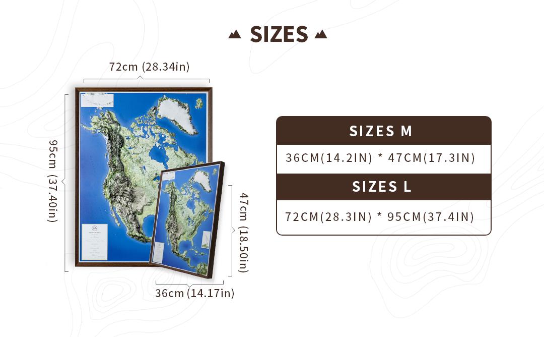North America 3D Relief Map