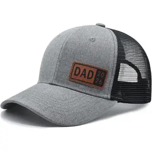 Dad Est 2026 Hat First Fathers Day Gift for New Dad Adjustable Papa Trucker Baseball Cap with "DAD 2026" Patch Comfortable Fit and Stylish Design Personalized Dad Hat