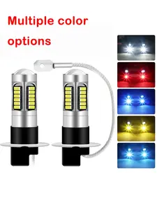 High-Quality New Car LED Fog Light, Power Fog Light, Multiple Colors Available, Anti-Fog Lamp, 12V Waterproof Car Light, Car Accessories