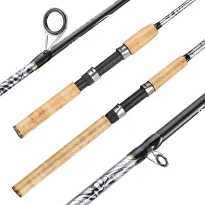 Sougayilang Spinning & Casting Rods, Strong Carbon&Glass Composite Fishing Rod with Stainless Steel Line Guides for Bass, Trout and so on fishing gift