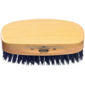 Mens Finest Black Boar Bristle Dual Wood Military Hair Brush