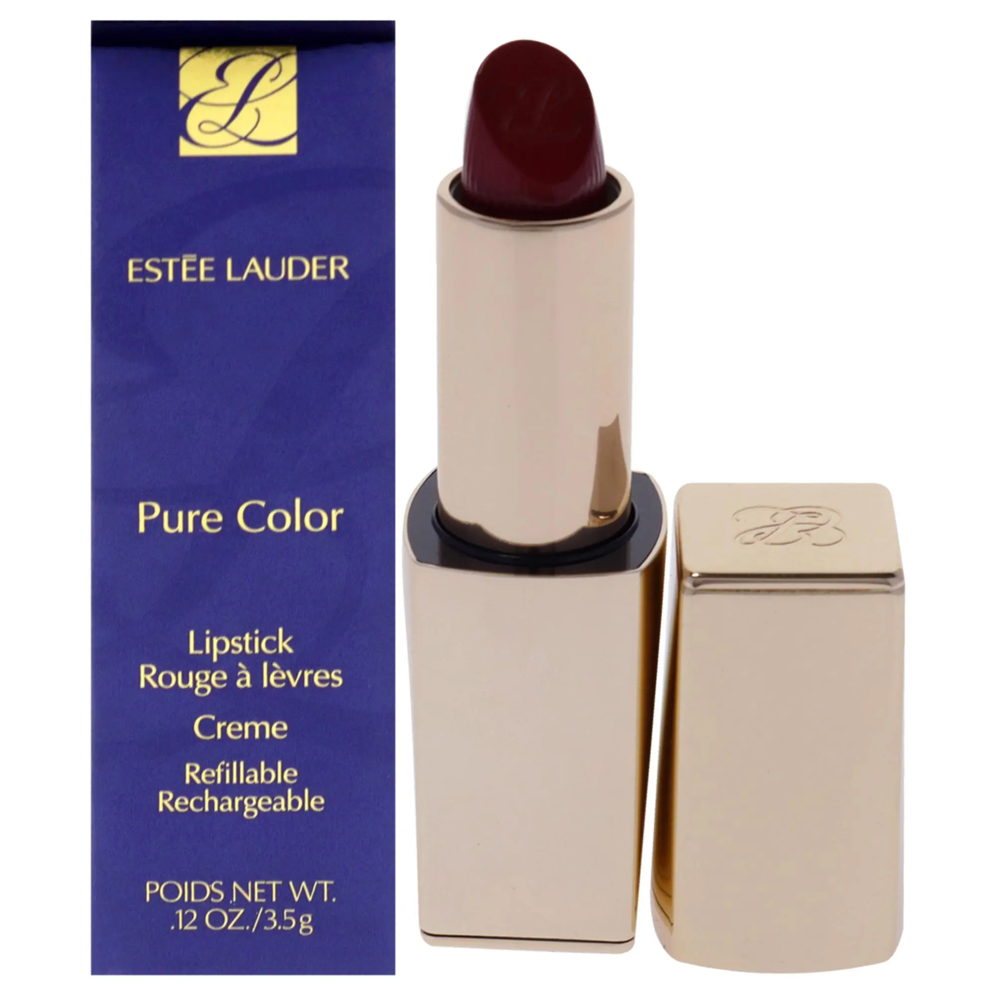 Estee Lauder Classic Pure Color Creme Makeup Lipstick - 541 La Noir for Women, 0.12 oz Refillable Lipstick