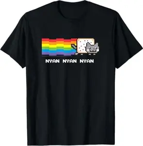 Nyan Nyan Nyan Rainbow Funny Internet Meme T-Shirt