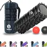 Medium Density Textured Surface Foam Roller - 5.4x5.3x12.7" Compact Exercise Device Foam Rollers, Fitness Gear for Balance Training, Core Training, Trigger Point Release & Deep Tissue Muscle Relief