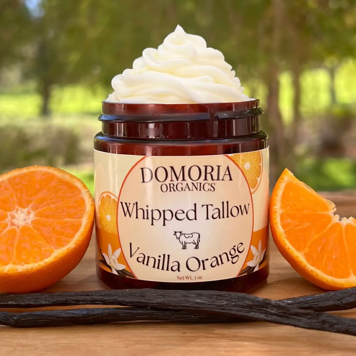 100% Grass-Fed Tallow Balm - (Value Size) Vanilla & Orange with Real Vanilla Beans, Herb-Infused Chamomile & Calendula Moisturizer for Men, Women, Dry Sensitive Skin