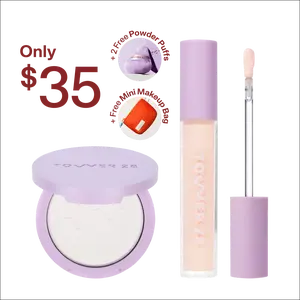 Tower 28 Swipe and Set Bundle - Swipe Serum Concealer & GetSet Pressed Powder - Hydrating & Concealing Makeup Set