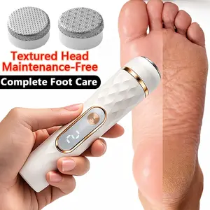 Electric Foot File, Automatic Callus Remover, Portable Electric Pedicure Device with One-Button Control for Hard and Cracked Skin, Rechargeable and Replaceable Heads, Pedicure Kit for Men and Women with Cracked Heels and Dead Skin, Christmas Gift