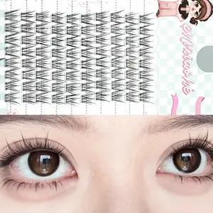 MIXIAOHE 80 Clusters DIY False Eyelashes | Black Band, Natural & Fluffy | 10-13mm Lengths, Beginner Friendly | Achieve Dramatic Look at Home! 👀 Wispy Lash Clusters #ClusterLashes #DIYLashes #BeginnerFriendly