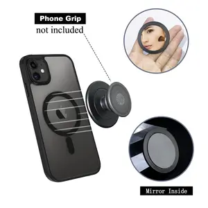 GaNInno M-Base, MagSafe Phone Grip Base with Mirror Embedded Accessories Holder kindle magsafe