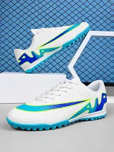 Unisex White-Red-Purple Cushion Rebound Soccer Shoes: Long-Lasting Comfort Style, High-Elastic Midsole, Turf Stud Grip, Breathable Footbed. Ideal for full matches/extended training, Soccer Cleats, Football Shoes