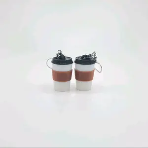 OnemanMakes-Coffee Cup Earrings- Hypoallergenic