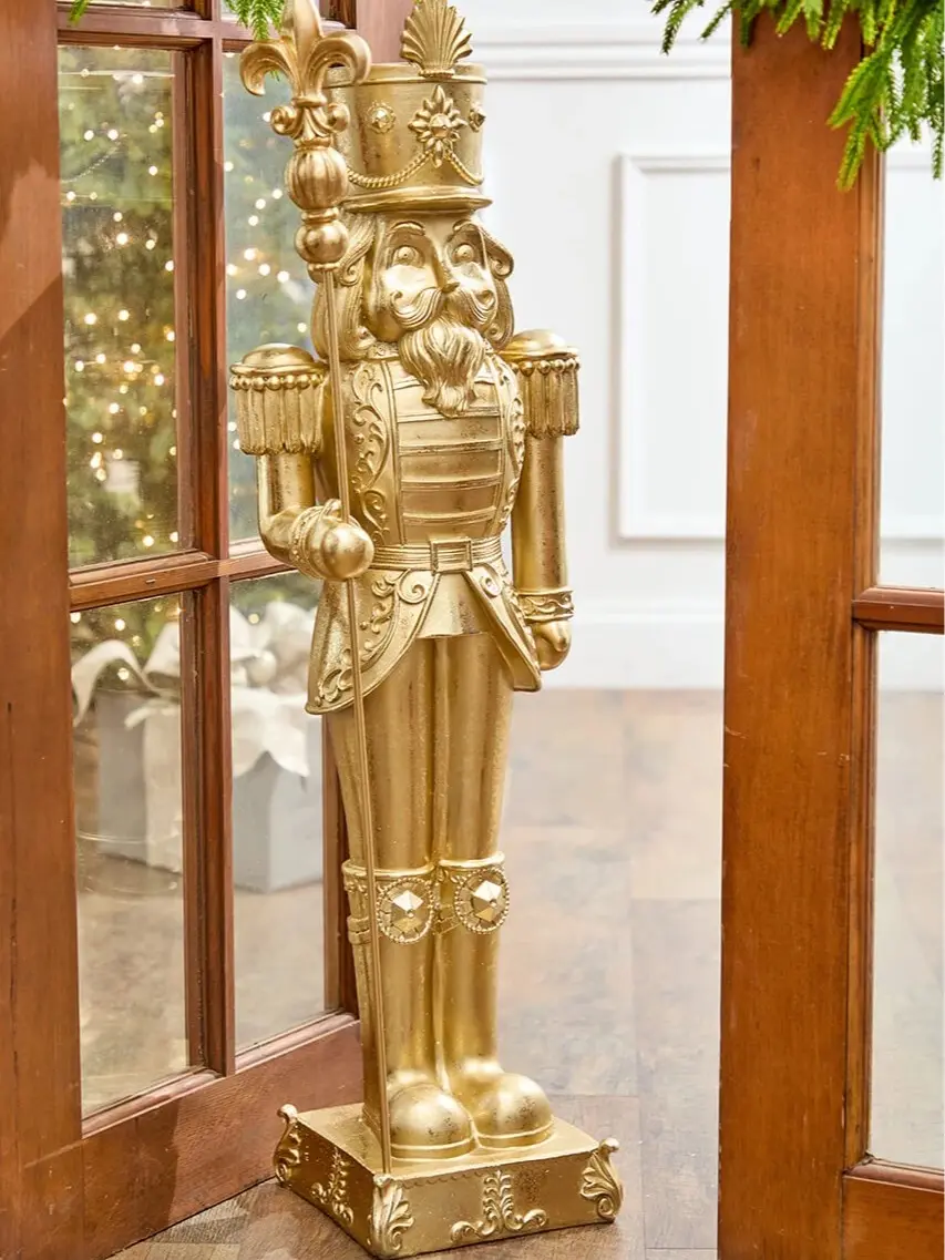 39" Resin Gilded Nutcracker