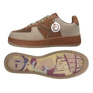YUMS Root Beer Float Sneakers – Bold and Classic Brown Suede Leather Streetwear Style Shoes | Fashion Footwear