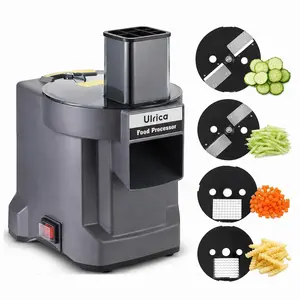 ULRICA 4-in-1 Electric Vegetable Slicer & Chopper, Multifunctional Food Processor with Dual Feed Chutes for Slicing, Shredding, Dicing & Wavy Cuts – Perfect for French Fries, Onions & Carrots