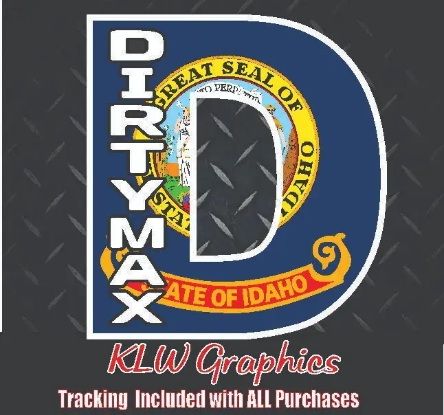 Dirtymax Duramax D Idaho Flag Print Full Color Decal Sticker Turbo Diesel Truck 6.6 3.0 Crew Cab