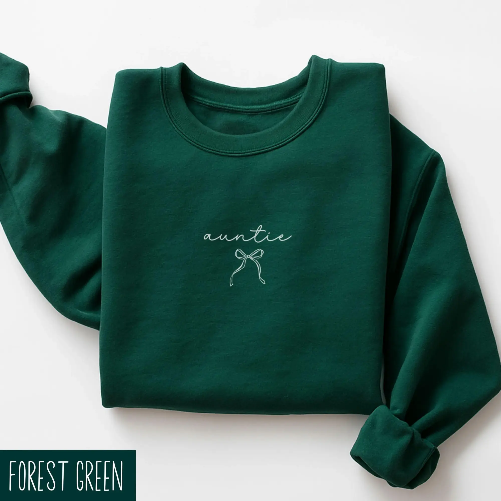 Auntie Coquette Bow Sweatshirt, New Aunt Gift, Pregnancy Announcement Aunt Shirt, Baby Reveal Auntie Sweater
