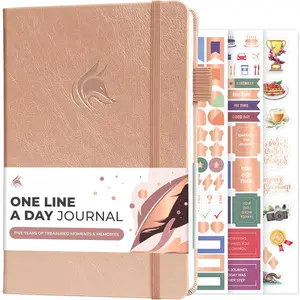 One Line A Day Journal - 5-Year Memory Notebook - Daily Time Capsule Diary for Women & Men -Five-Year Day-by-Day Planner (Rose )