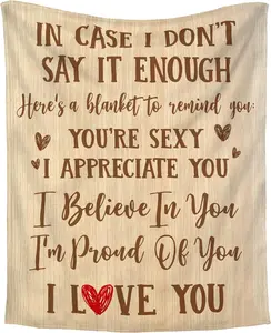 Couple Gifts for Men, Women - Christmas, Thanksgiving, Valentine, Anniversary, Birthday, Wedding Gifts for Him, Her, Boyfriend, Girlfriend, Husband, Wife Gift - Fleece Throw Blankets