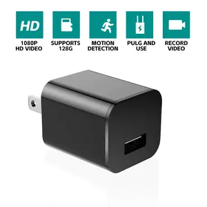 USB Rechargeable HD 1080P Video Recorder with Motion Detection Nanny Cam with 64G card, Home Indoor Security Camera, Pet Camera