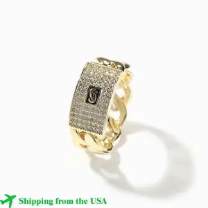 Hip Hop Cuban Ring for Men and Women (Unisex) Cz Diamond Ring for Women