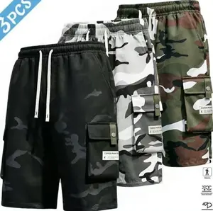 Men’s 3-Pack Camouflage Cargo Shorts – Multi-Pocket Design, Drawstring Waistband, Casual Streetwear Shorts, Perfect for Everyday Wear & Urban Styling — SpringStatements,summervibes