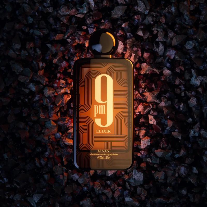 Afnan 9 PM Elixir Extrait de Parfum 100ml Spicy Amber Leather Fragrance Nutmeg Vanilla Notes Wood Floral for Men Women Bold Captivating Unisex Perfume