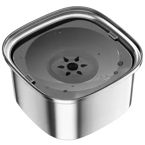 3L Dog Water Bowl 101oz Stainless Steel Dog Bowl No Spill Large Capacity Dog Food Water Bowl Slow Water Feeder, Spill Proof Pet Water Dispenser Vehicle Carried Travel Water Bowl
