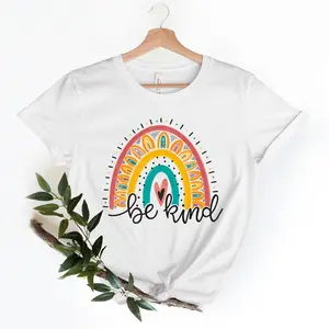 Be Kind Shirt,Graphic Tees For Women,Teacher Gifts,Be Kind Gift,Kindness T Shirt,Women Rainbow Spring Apparel,Motivational