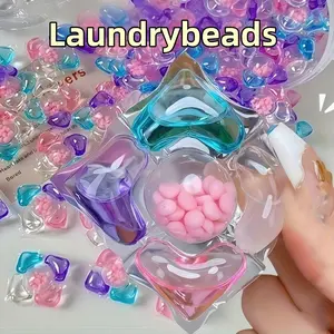 50/100 Pieces Five-In-One Laundry Pods, Laundry Beads, Deep Cleaning Liquid Detergent, Stain Removal, Low Foaming Easy Wash, Home Travel Use