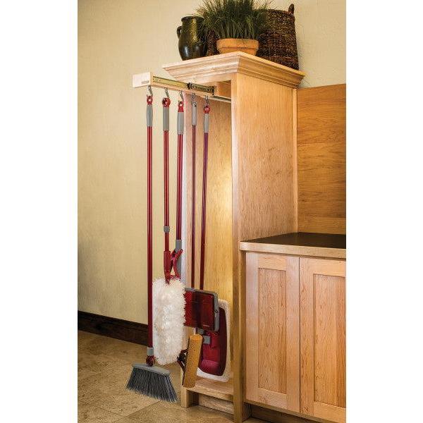Rev-A-Shelf Pull Out Organizer Hooks w/Ball Bearing Slide System, GLD-W22-SC-7