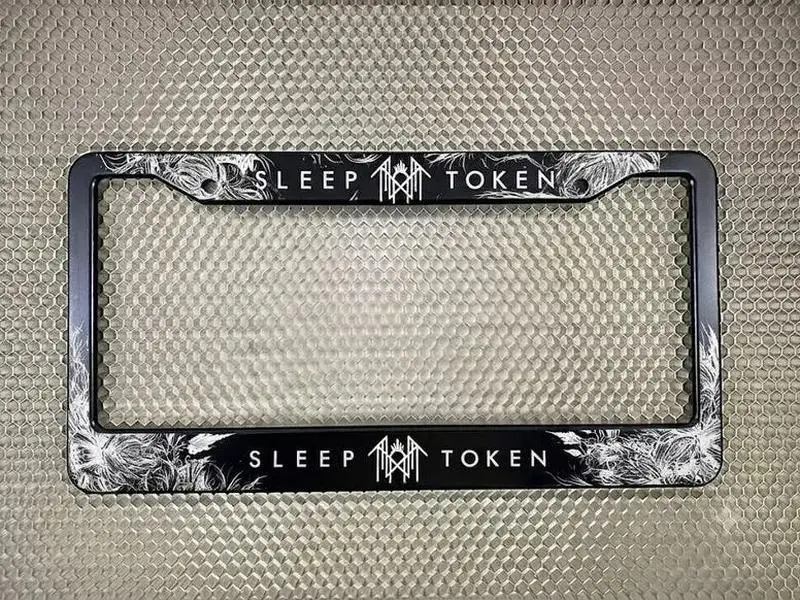Sleep Token Aluminum Car Registration Plate Holder - Custom Durable Metal Tag Frame, Aesthetic Automotive Accessory sohochic