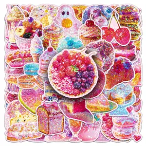 【In Stock & Fast Shipping】Summer Hit 50-Pack Laser Dessert Stickers – Waterproof & Sweatproof, Stress-Relief DIY Stickers. Decorate phone cases, iPads, laptops, suitcases, journals, and more.
