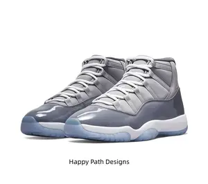 The ultimate grey high-tops. Premium patent leather + icy sole