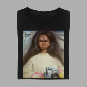 Funny Messy Hair Doll Meme T-Shirt, Sarcastic Grumpy Face Graphic Tee, Casual Wear, Cotton, Unisex, Short Sleeve, Trendy Outfits, Streetwear	