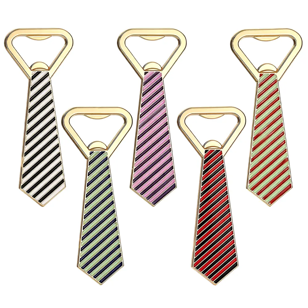 5PCS Creative Men's Tie Fridge Magnet Bottle Openers, Funny Wedding Birthday Party Beer Bottle Openers