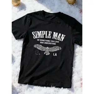 Louisiana Owl Graphic Tee for Men - "Be Something You Love and Understand" Quote & Owl Design on 100% Cotton Black Crewneck, Comfortable Standard Fit Short Sleeve Shirt - Unique Souvenir for Casual Style