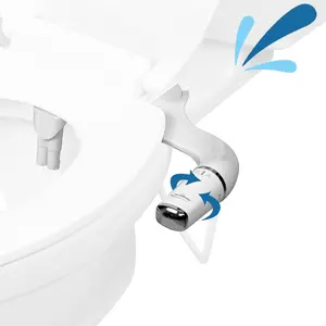 Bidet Attachment for Toilet - Ultra-Slim Left Handed Hygienic Bidet Attachment For Existing Toilets - Bidet Toilet Seat Attachment with  Controls - Travel Bidet Included